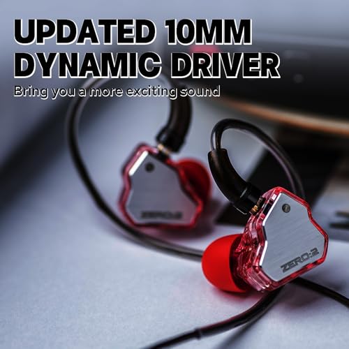 Linsoul 7Hz x Crinacle Zero:2 in Ear Monitor, Updated 10mm Dynamic Driver IEM, Wired Earbuds Earphones, Gaming Earbuds, with OFC IEM Cable for Musician (with MIC, Pink) - Image 3