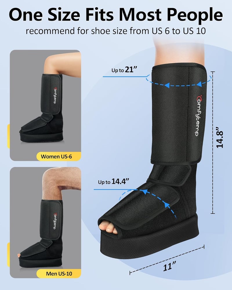 Comfytemp مدلك القدم والساق بدون سلك من كومفيتمب مع حرارة هدايا يوم الأب للآباء والرجال والأزواج مؤهل لـ FSA و HSA مدلك قابل لإعادة الشحن للساقين والقدمين لتحسين الدورة الدموية وتخفيف الألم يناسب مقاس 6 إلى 10 - Image 5