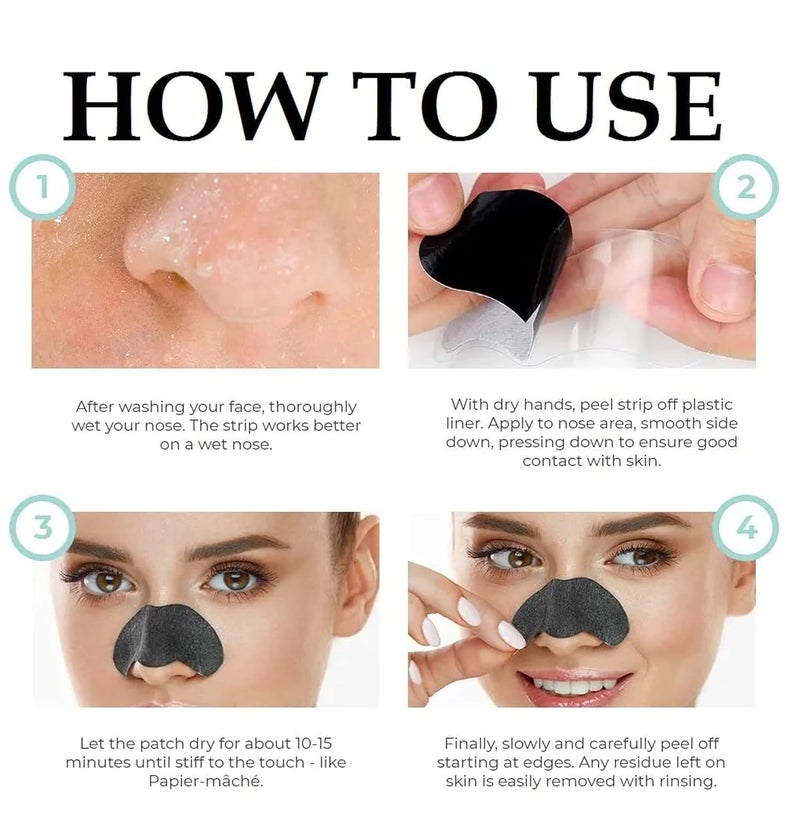 MVM Enterprise Hyaluronic Nose Pore Strips For Pore Cleansing Deep Cleansing Nose Strips For Painless Blackheads Removal Deep Purifying Strips for Nose 10 PCS - Image 4