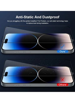 Generic Tempered Glass Clear Screen Protector for iPhone 14 Plus/15 Plus with Edge to Edge Coverage and Antibacterial Protection Includes Easy Install Applicator  - Image 2