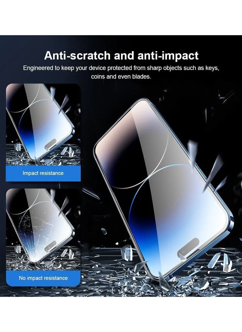 Tempered Glass Clear Screen Protector for iPhone 14 Plus/15 Plus with Edge to Edge Coverage and Antibacterial Protection Includes Easy Install Applicator