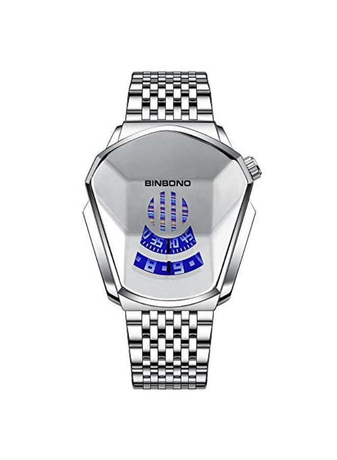 BINBOND FasionSA- Binbonds Luxury Brand Trend Cool Men's Wrist Watch Stainless Steel Technology Fashion Quartz Watch For Men JiChe01 - Image 1