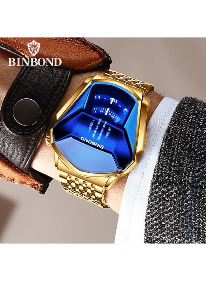 BINBOND FasionSA- Binbonds Luxury Brand Trend Cool Men's Wrist Watch Stainless Steel Technology Fashion Quartz Watch For Men JiChe01 - Image 4