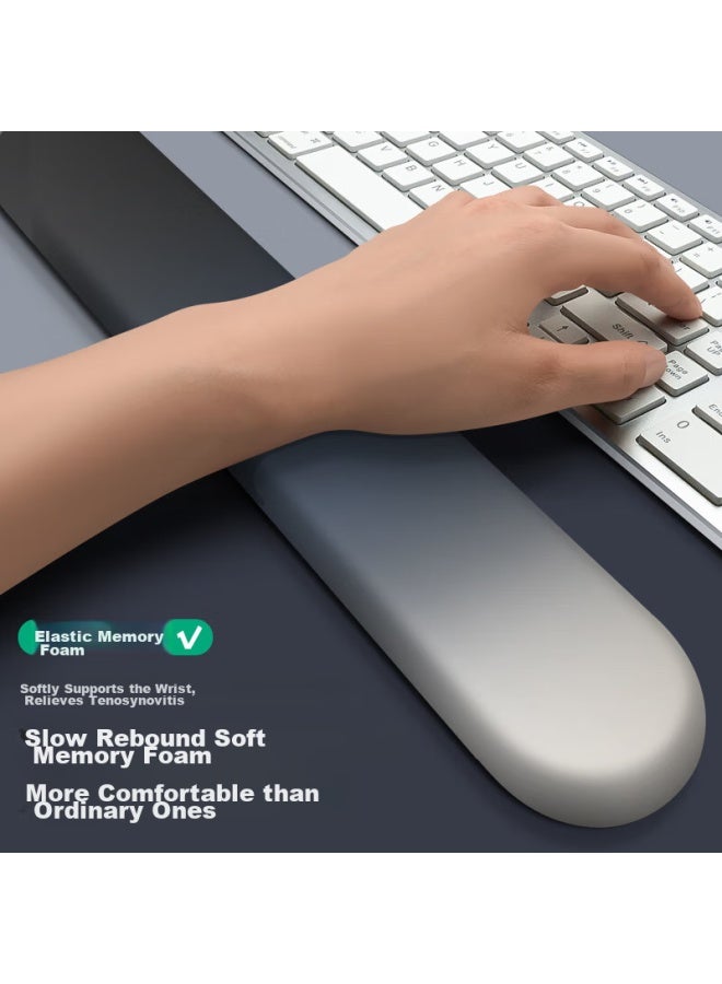 Kpte Keyboard Wrist Rest, Mouse Pad, Silicone Wrist Support, Office And Gaming Computer Hand Guard, Thickened Wrist Rest, Desk Pad For Women - Image 1