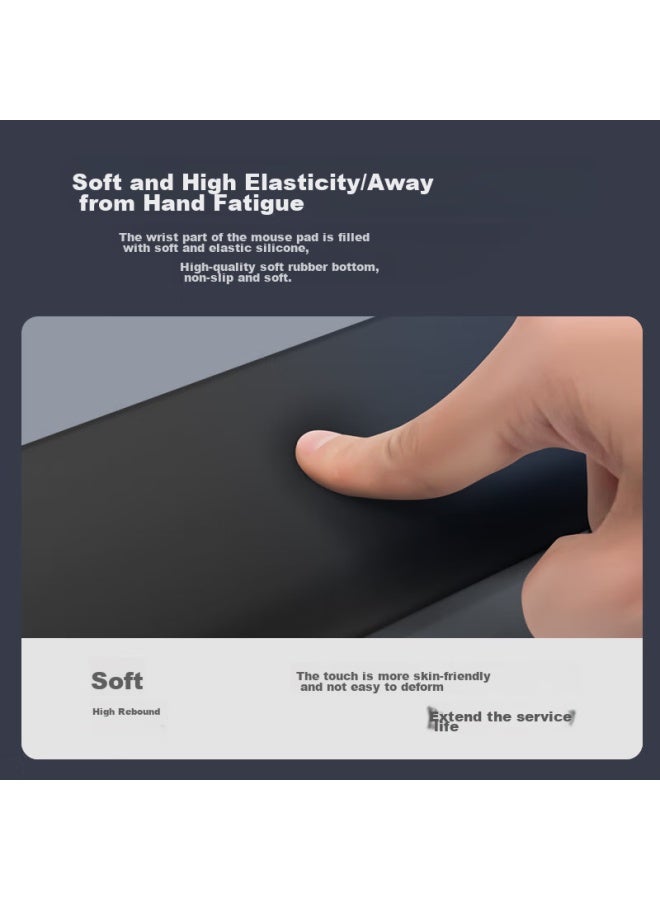 Kpte Keyboard Wrist Rest, Mouse Pad, Silicone Wrist Support, Office And Gaming Computer Hand Guard, Thickened Wrist Rest, Desk Pad For Women - Image 5