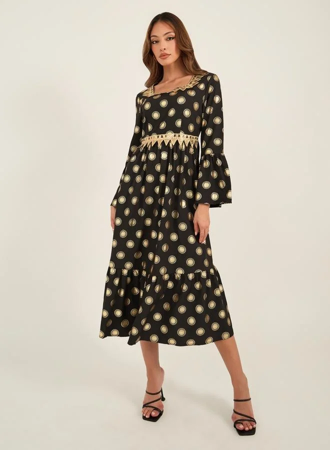 Take Two Polka Dot Midi Dress