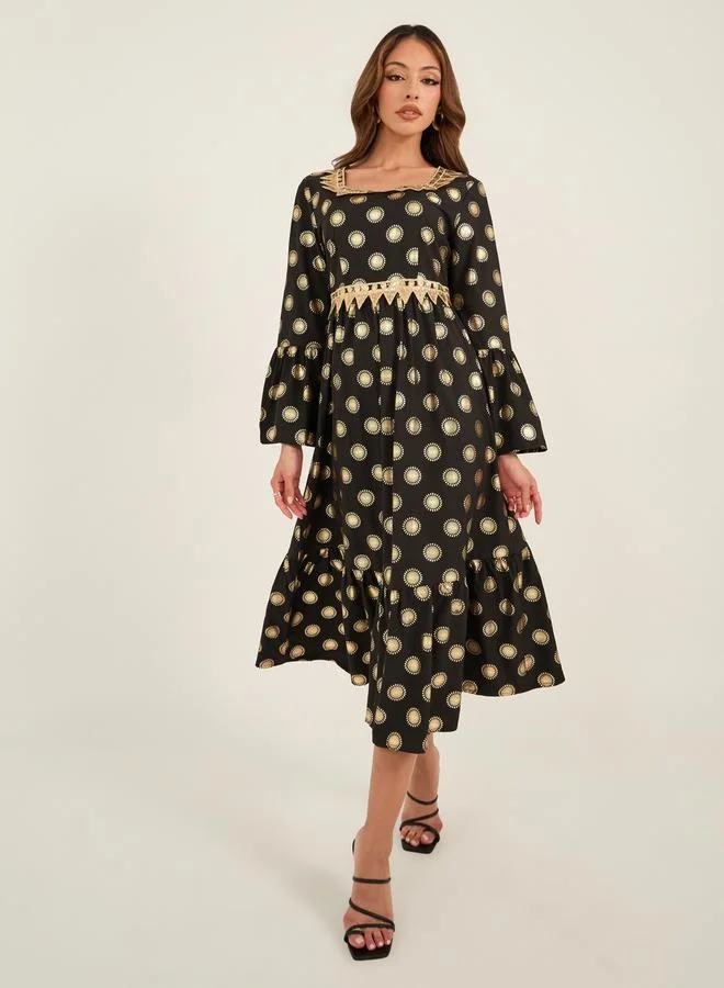 Take Two Polka Dot Midi Dress