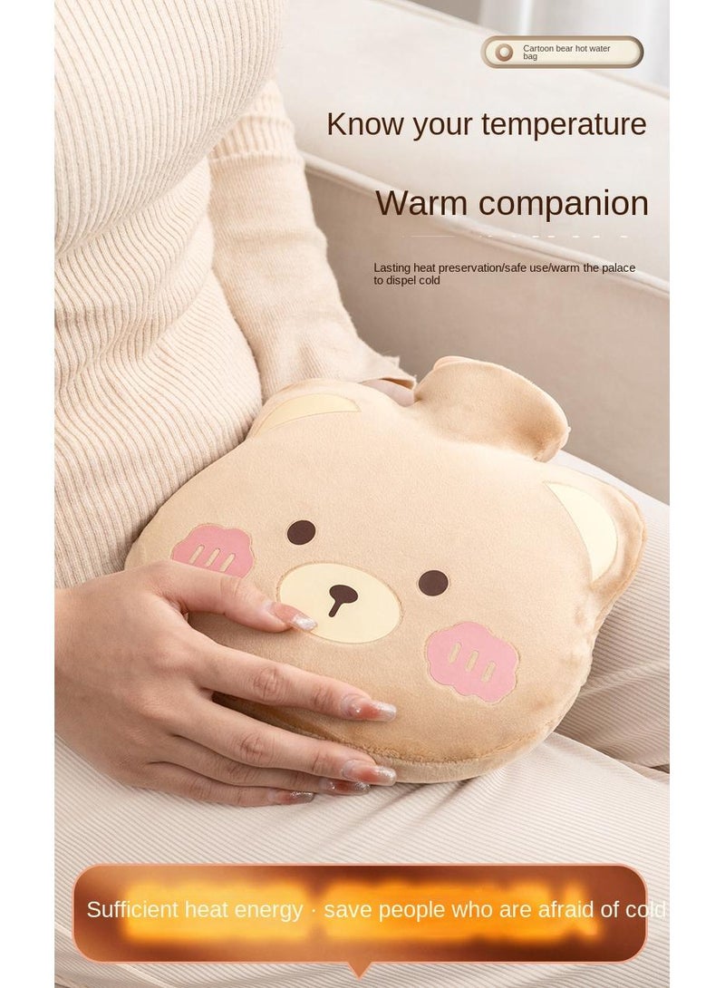 Generic Lovely Animals Warm Water Bag Mini Portable Hot Hand Bag Waterflooding PVC Bag 1300ml  - Image 2