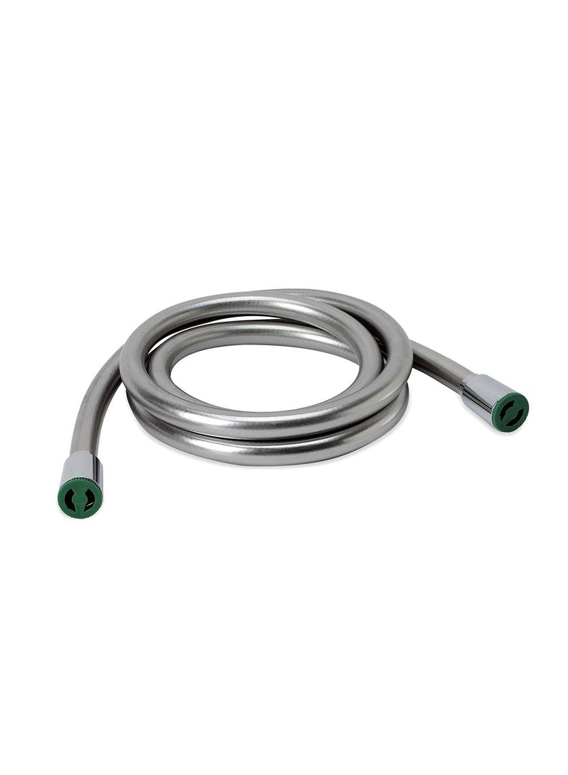 Bold Stainless Steel Shower Hose 1.7m – Double Interlock Anti-Twist Design – Chrome Silver Finish – High Flexibility – Long-Lasting Durable Brass Connections - Image 1
