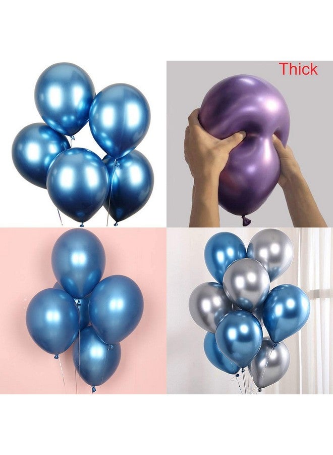 HEMITO Premium Metallic Latex Balloons Pack Of 50 Blue Balloons for Decoration (Blue, Pack Of 50) - Image 3