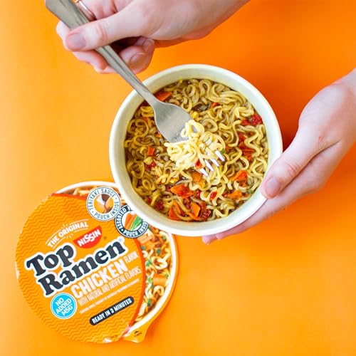 Nissin Top Ramen Bowl Ramen Noodle Soup, Chicken, 3.42 Ounce (Pack of 6) - Image 5