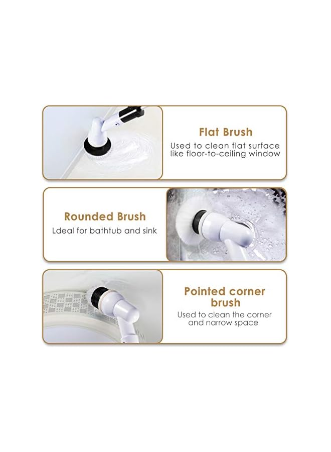 PROMASS Q3 Electric Spin Scrubber, 2021 New Cordless Power Scrubber Cleaning Brush with 3 Heads for Bathroom Kitchen Tub - Image 3