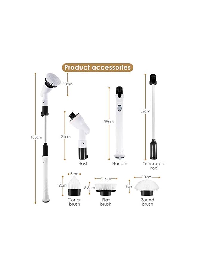 PROMASS Q3 Electric Spin Scrubber, 2021 New Cordless Power Scrubber Cleaning Brush with 3 Heads for Bathroom Kitchen Tub - Image 4