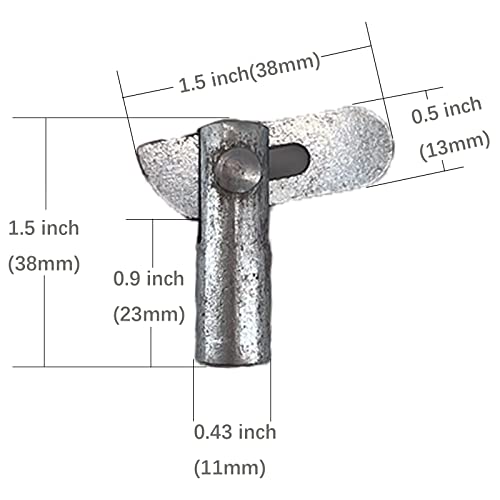 Fudatong Detachable Scaffolding and Guardrail System Locking Pin, Locking Hinge Pin, Shelf Bracket Welding Fixing Peg Pins, Steel Galvanizing, 12 Pack - Image 3