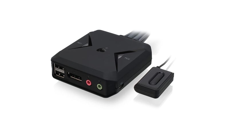 IOGEAR 2-Port USB DisplayPort Cable KVM Switch - 4K 30Hz - Remote Switch Button - Plug n Play - USB Expandable With USB Hub - 7.1 HD Audio - Mac Win - GCS52DP - Image 2