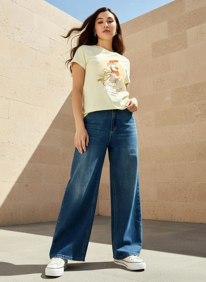 SP Characters Cotton T shirt with Odie Print