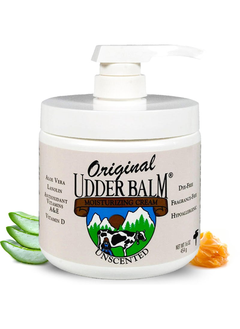 Original Udder Balm - Unscented Original Udder Balm Body Moisturizing with pump - Image 1
