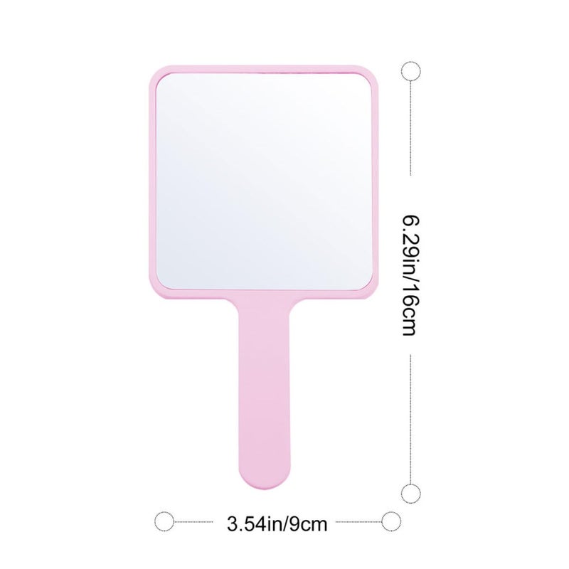 2 Pack Portable Handheld Makeup Mirror Travel Cosmetic Accessories Wear Resistant Vanity Mirror - Image 3