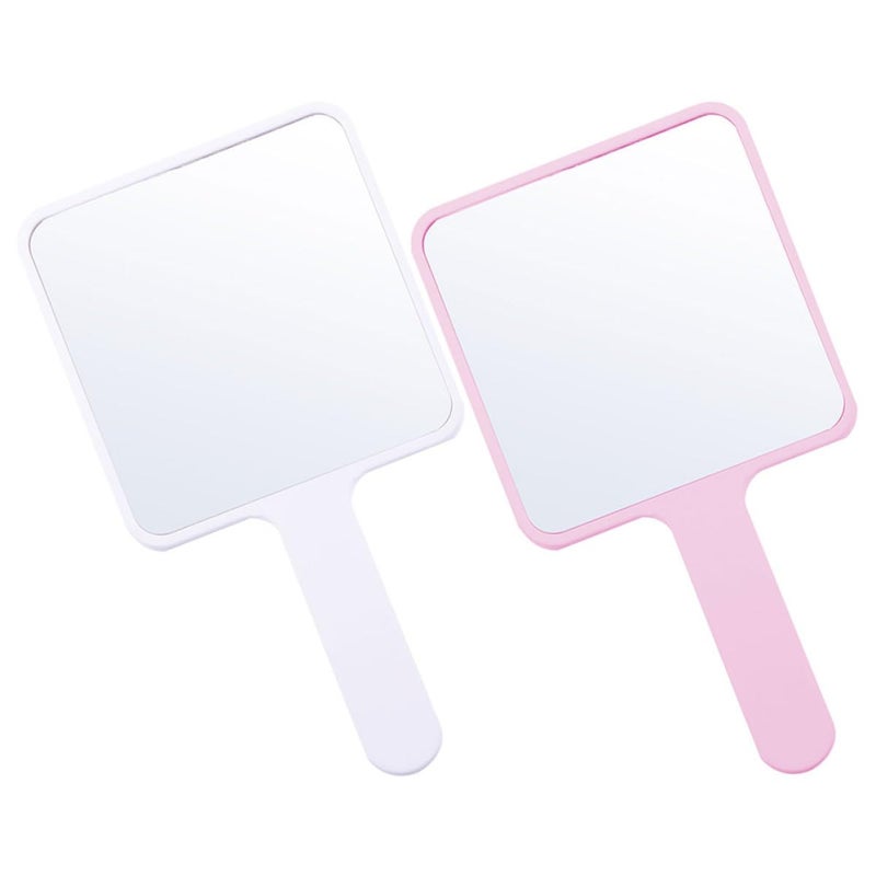 2 Pack Portable Handheld Makeup Mirror Travel Cosmetic Accessories Wear Resistant Vanity Mirror - Image 2