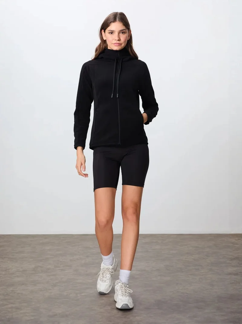تومي لايف TOMMY Women's Plush Zip-up Hooded Sweatshirt