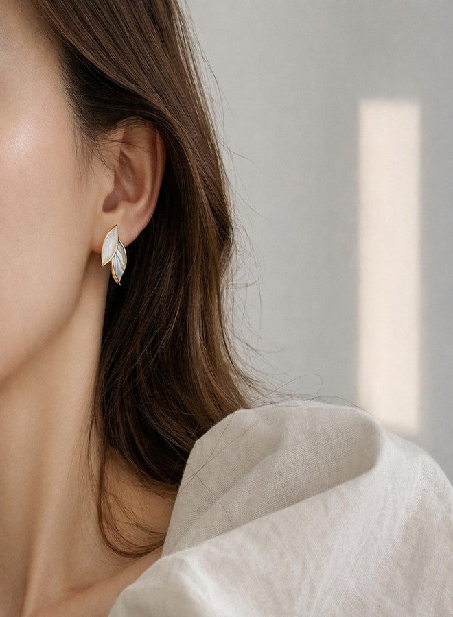 Salve Chic Coquette Pastel Floral Earrings for Women | Gift for Girlfriend Gold Ear Rings for Women Stylish | Aesthetic Jewellery Korean Flower Danglers - Image 3