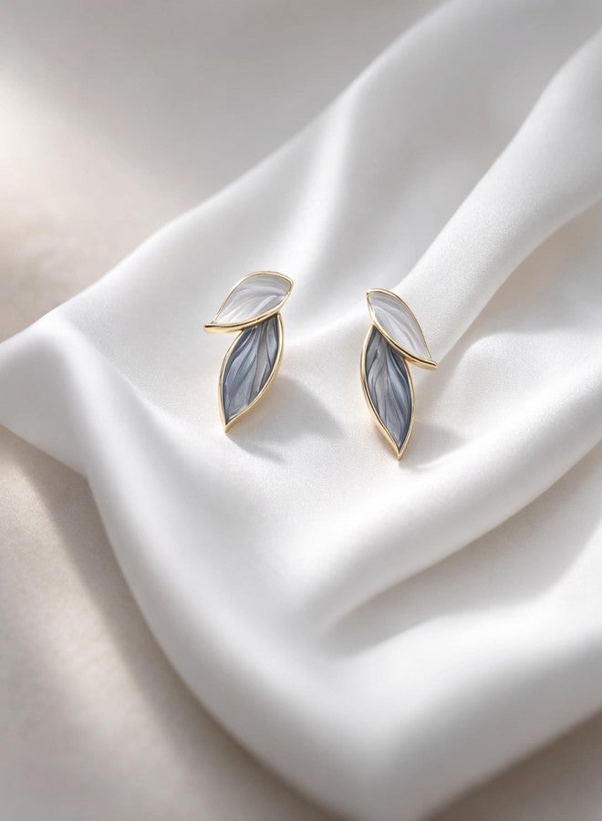 Salve Chic Coquette Pastel Floral Earrings for Women | Gift for Girlfriend Gold Ear Rings for Women Stylish | Aesthetic Jewellery Korean Flower Danglers - Image 2