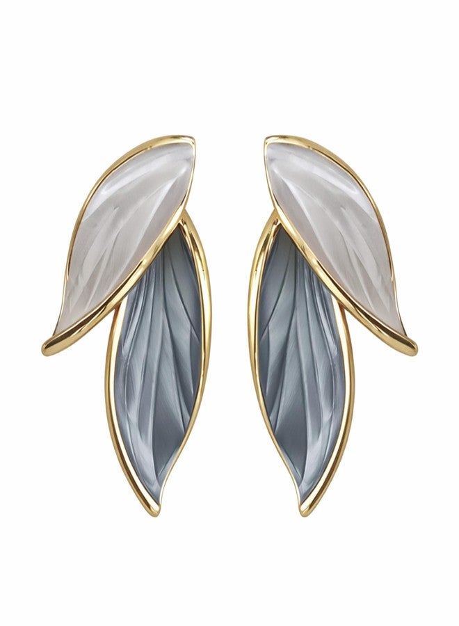 Salve Chic Coquette Pastel Floral Earrings for Women | Gift for Girlfriend Gold Ear Rings for Women Stylish | Aesthetic Jewellery Korean Flower Danglers - Image 1
