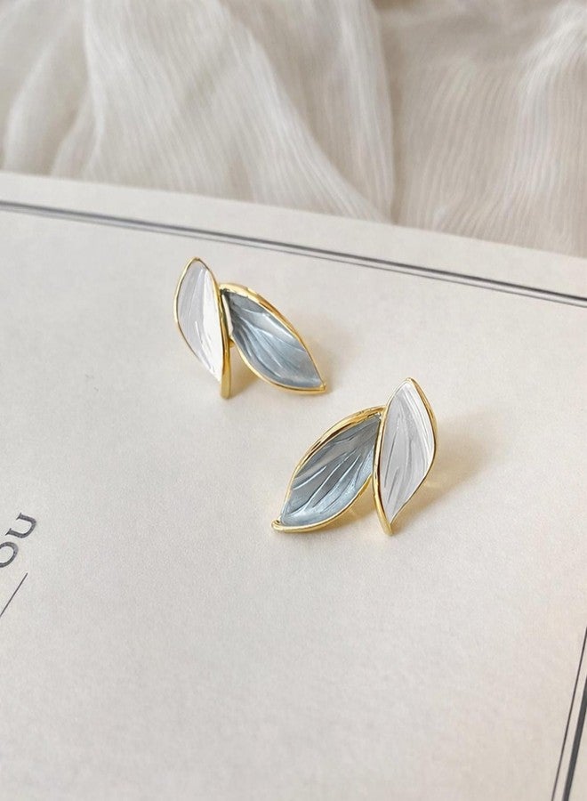 Salve Chic Coquette Pastel Floral Earrings for Women | Gift for Girlfriend Gold Ear Rings for Women Stylish | Aesthetic Jewellery Korean Flower Danglers - Image 5