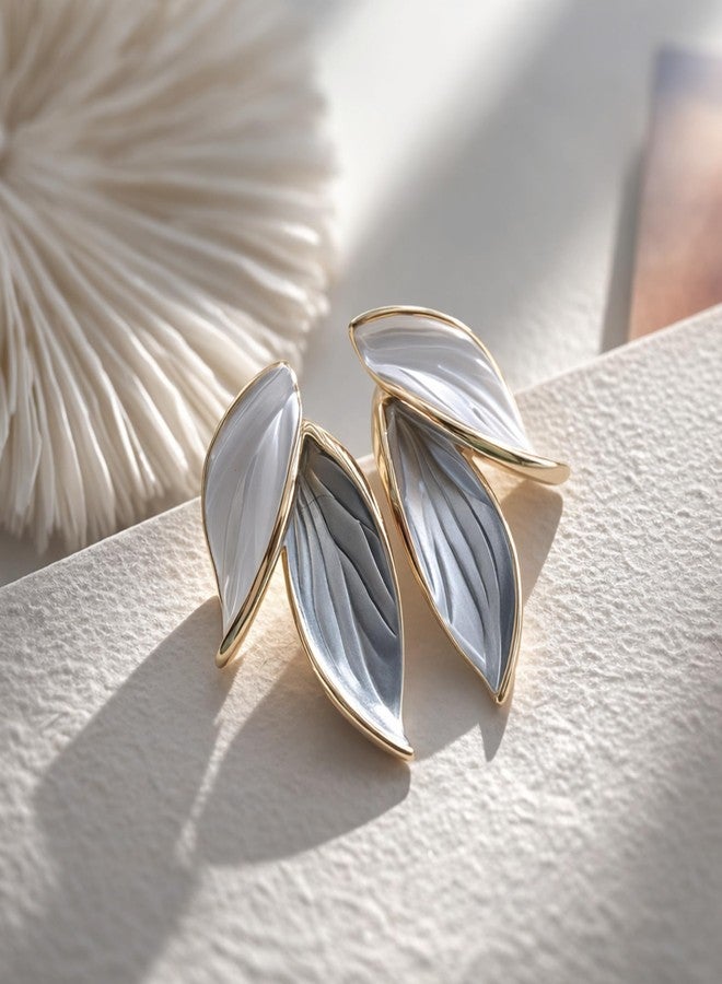 Salve Chic Coquette Pastel Floral Earrings for Women | Gift for Girlfriend Gold Ear Rings for Women Stylish | Aesthetic Jewellery Korean Flower Danglers - Image 4