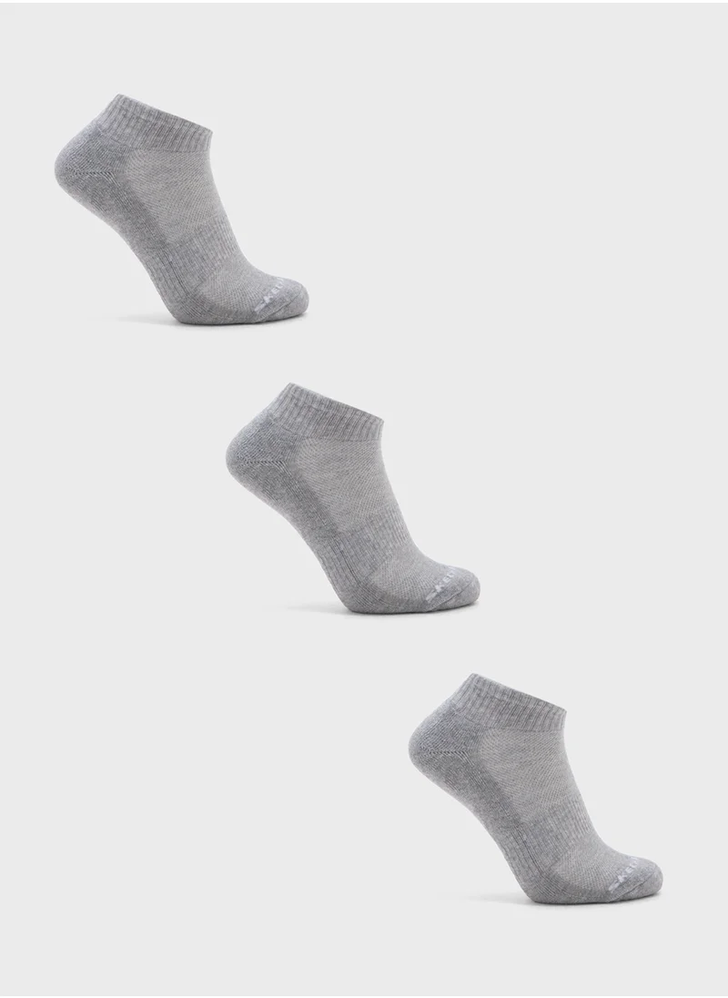 SKECHERS 3 Pack Terry Quarter Crew Socks