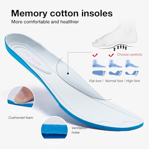 KOLILI Wide Toe Box Shoes Women Breathable Cushion Walking Sneakers for Swollen Feet,Nurse,Pregnancy,Bunion White/Pink 8 US/40 EU - Image 5
