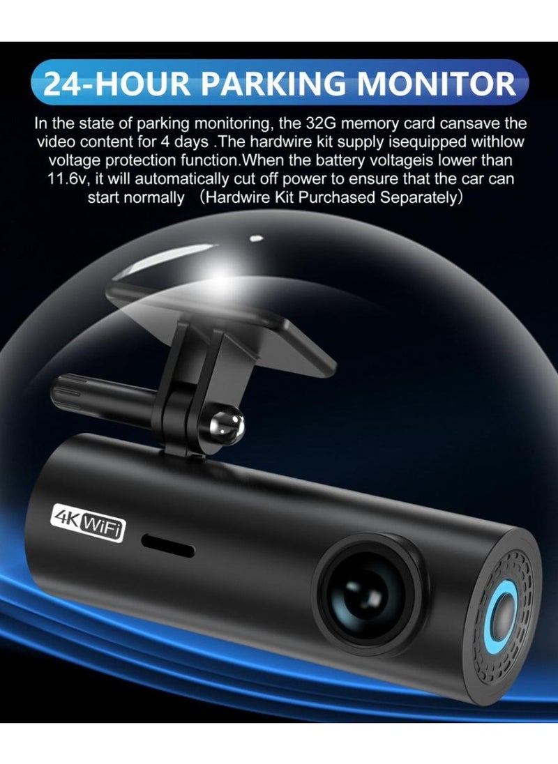 Sanback - Sanback Dash Cam 4K High Resolution Front Wi-Fi Camera Model K300 - Image 1