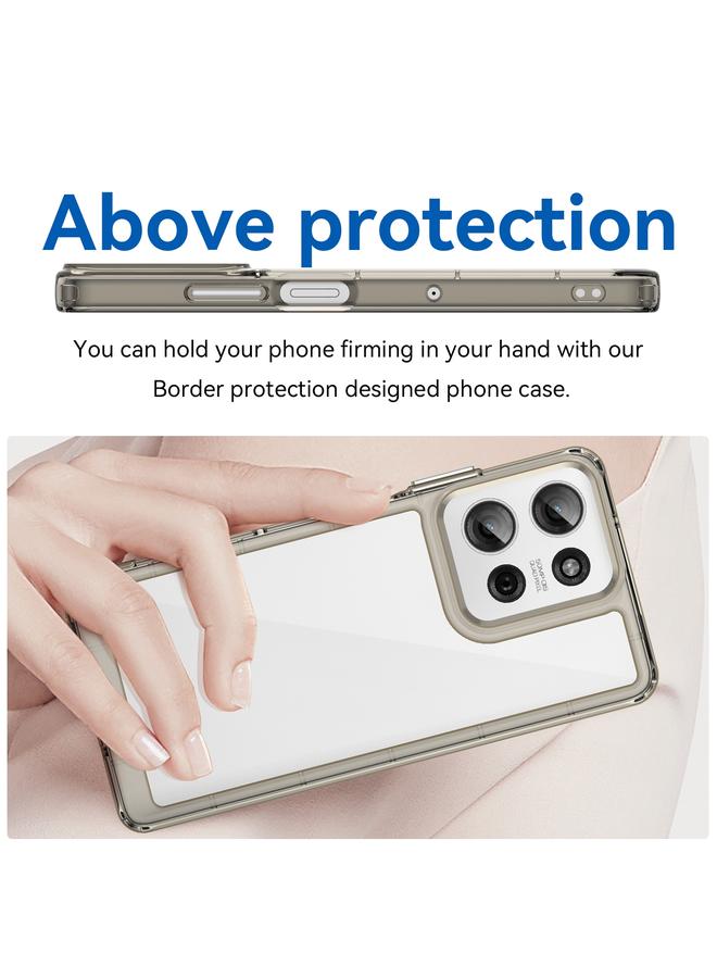 اس-توب جراب لهاتف Motorola Moto G75 5G، جراب هاتف هجين من مادة TPU من الأكريليك، سلسلة ملونة - Image 4