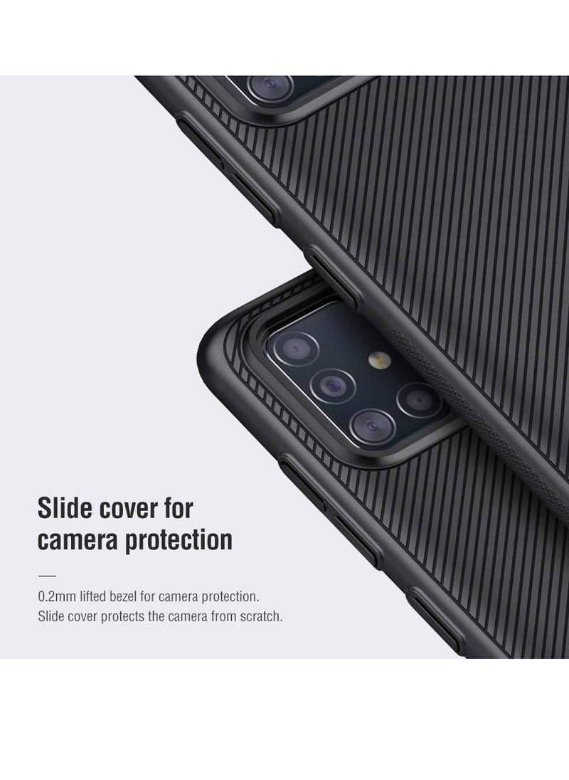 Samsung Galaxy A51 Case, CamShield Slim case Protective Cover with Camera Protector Hard PC TPU Ultra Thin Anti-Scratch Phone Case (Black)