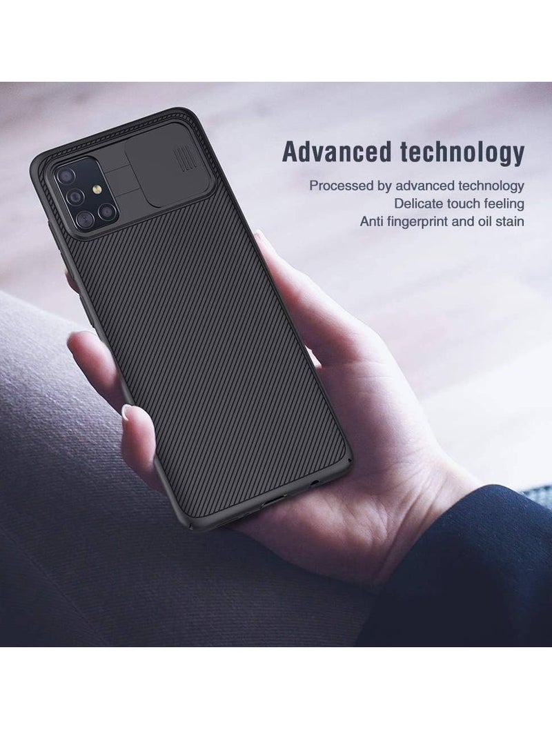 Samsung Galaxy A51 Case, CamShield Slim case Protective Cover with Camera Protector Hard PC TPU Ultra Thin Anti-Scratch Phone Case (Black)