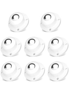 Self-Adhesive Caster Wheels - 360° Swivel Wheels for Furniture - 1 Inch Steel Universal Wheel, 28 LBS Load Capacity Per Wheel, Low Profile Roller for Small Appliance Storage Bins (8 PCS, White) - pzsku/Z075EB1C89E046DF482E2Z/45/_/1721301545/45b41362-4c8c-4878-92e6-82efc75218b9