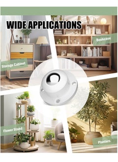 Self-Adhesive Caster Wheels - 360° Swivel Wheels for Furniture - 1 Inch Steel Universal Wheel, 28 LBS Load Capacity Per Wheel, Low Profile Roller for Small Appliance Storage Bins (8 PCS, White) - pzsku/Z075EB1C89E046DF482E2Z/45/_/1721303139/1f0b306d-fa9d-4a47-a21c-6f0997e27568