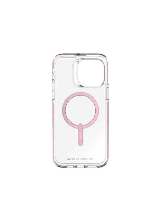 ZAGG - Zagg Piccadilly Snap Case for iPhone 15 Plus | Color: Clear/Pink - Image 1
