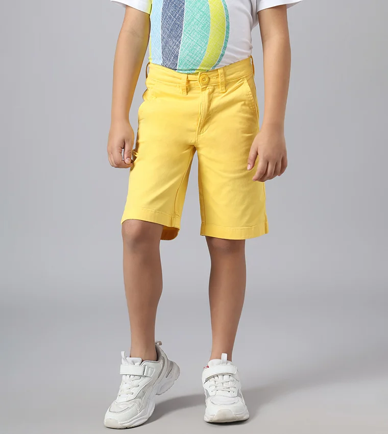 Beverly Hills Polo Club Button Closure Regular Fit Woven Shorts