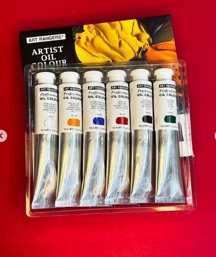 Art Ranger 50ml Oil Color Set of 6 Professionalgrade oil paints with pure pigments excellent lightfastness and smooth handling Perfect for artists of all levels - Image 3