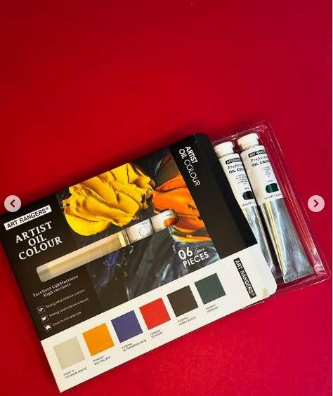 Art Ranger 50ml Oil Color Set of 6 Professionalgrade oil paints with pure pigments excellent lightfastness and smooth handling Perfect for artists of all levels - Image 2