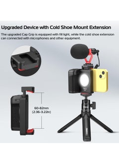 Ulanzi ULANZI CG02 Ungraded Smartphone Camera Shutter Handle Grip w Detachable Wireless Bluetooth Remote Control,Three-Gear Adjustable Fill Light for iPhone Samsung Google OnePlus Phones Video/Photo Shooting  - Image 4