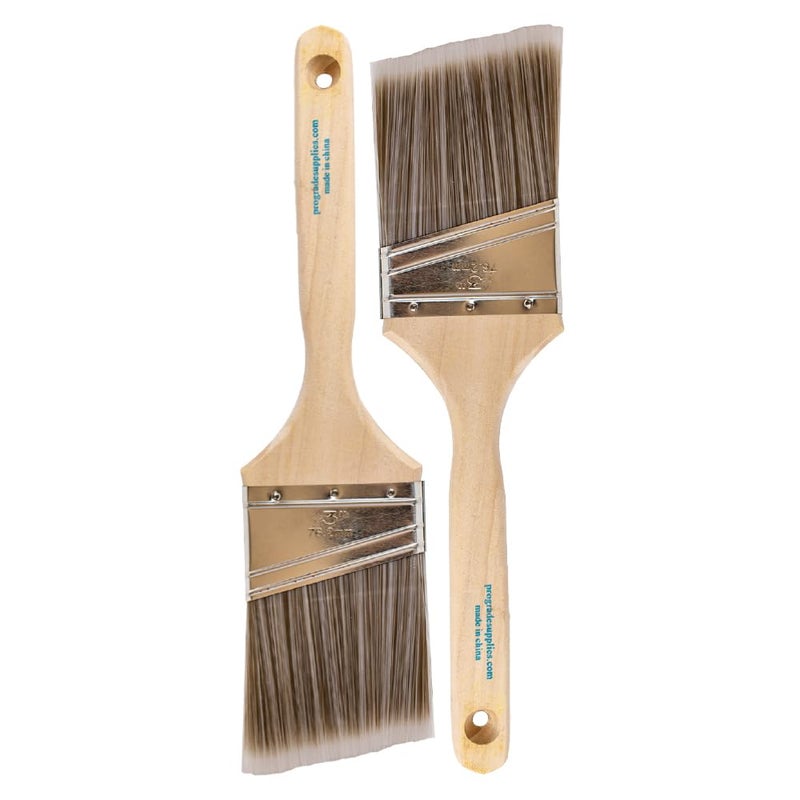 Pro Grade Paint Brushes 2Ea 3 Angle Brushes