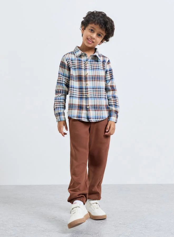 Styli Boys Checked Long Sleeve Shirt