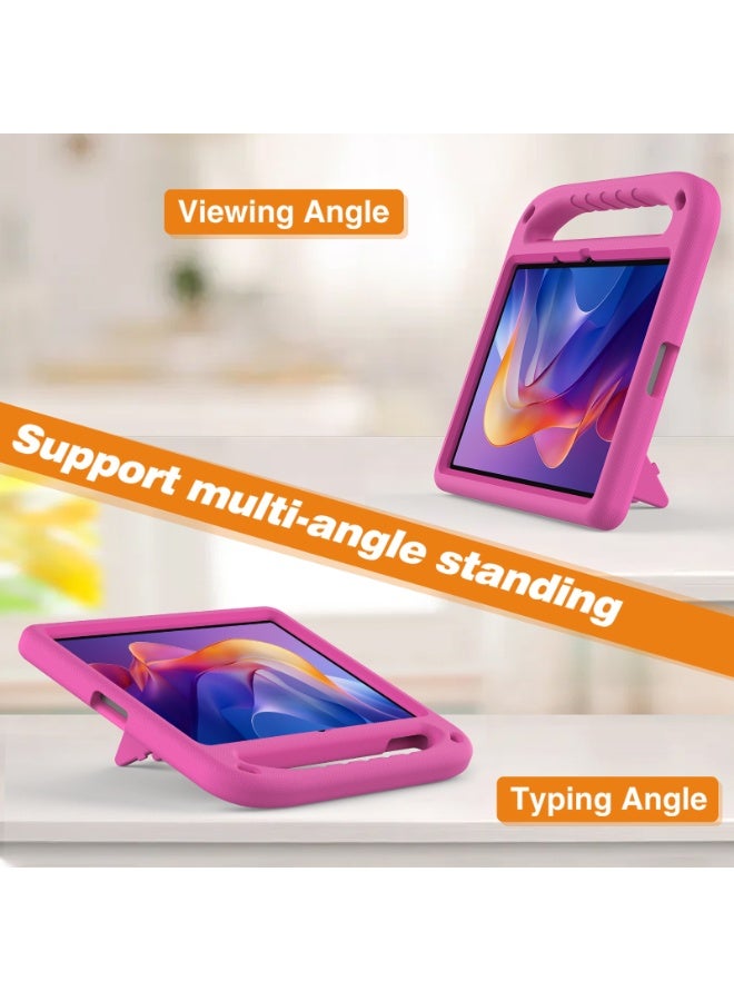 Cover for Xiaomi Redmi Pad 2 11'' Released 2025 Tablet Case for Kids - Durable Lightweight EVA Shockproof Protective Handle Stand Cover Compatible with Redmi Pad 2 Tablet (Rose Red) - Image 2