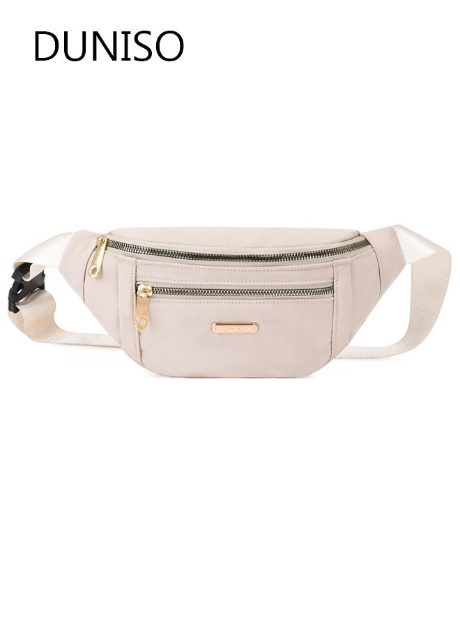 DUNISO Waterproof Waist Pack for Women Waist Bag with Adjustable Strap for Sports Festival Traveling Running