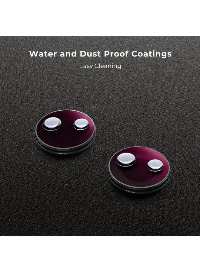 K&F Concept Osmo Action 4/5 Pro ND&PL Filter Kit – 4-Pack (ND8/16/32/64) – Multi-Coated Optical Glass (KF.2077) - Image 4