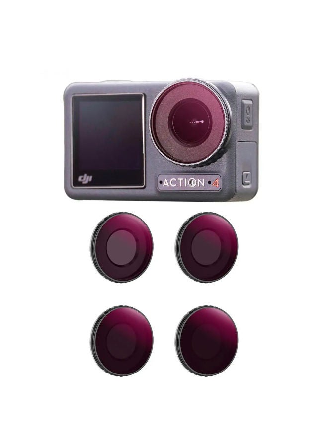 K&F Concept Osmo Action 4/5 Pro ND&PL Filter Kit – 4-Pack (ND8/16/32/64) – Multi-Coated Optical Glass (KF.2077) - Image 1