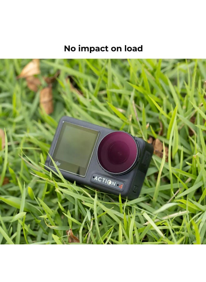 K&F Concept Osmo Action 4/5 Pro ND&PL Filter Kit – 4-Pack (ND8/16/32/64) – Multi-Coated Optical Glass (KF.2077) - Image 3