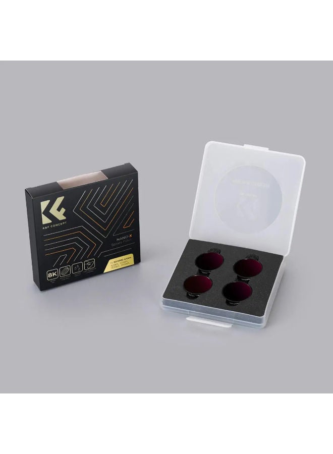 K&F Concept Osmo Action 4/5 Pro ND&PL Filter Kit – 4-Pack (ND8/16/32/64) – Multi-Coated Optical Glass (KF.2077) - Image 2